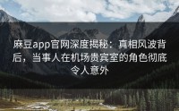 麻豆app官网深度揭秘：真相风波背后，当事人在机场贵宾室的角色彻底令人意外