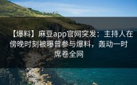 【爆料】麻豆app官网突发：主持人在傍晚时刻被曝曾参与爆料，轰动一时席卷全网